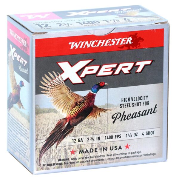 Winchester Xpert HV Steel Pheasant Shotshells 12 ga 2-3/4" 1-1/8 oz 1400 fps #4 25/ct - Precision Shot Firearms