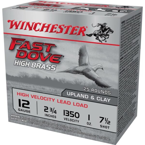 Winchester Fast Dove & Clay Shotshells 12 ga 2-3/4" 1 oz 1350 fps #7.5 25/ct - Precision Shot Firearms