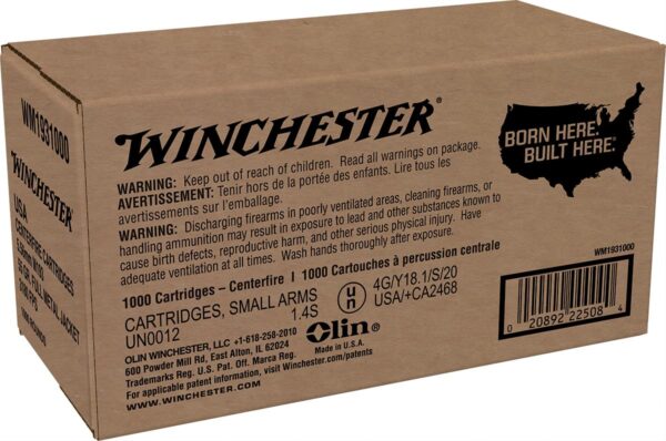 Winchester USA Lake City M193 Rifle Ammunition 5.56mm 55 gr. FMJ 3180 fps 1000/ct (Bulk) - Precision Shot Firearms