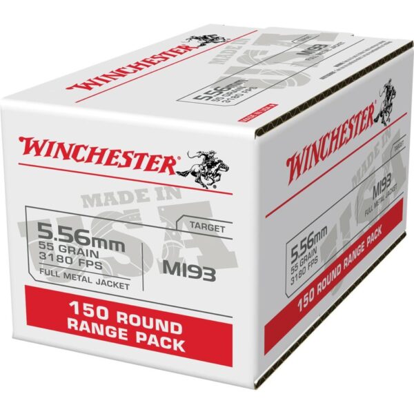 Winchester USA Lake City M193 Rifle Ammunition 5.56mm 55 gr. FMJ 3240 fps 150/ct - Precision Shot Firearms