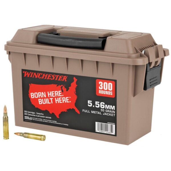 Winchester Lake City M193 Rifle Ammunition 5.56mm 55 gr. FMJ 3270 fps 300/ct (Polymer Ammo Can) - Precision Shot Firearms