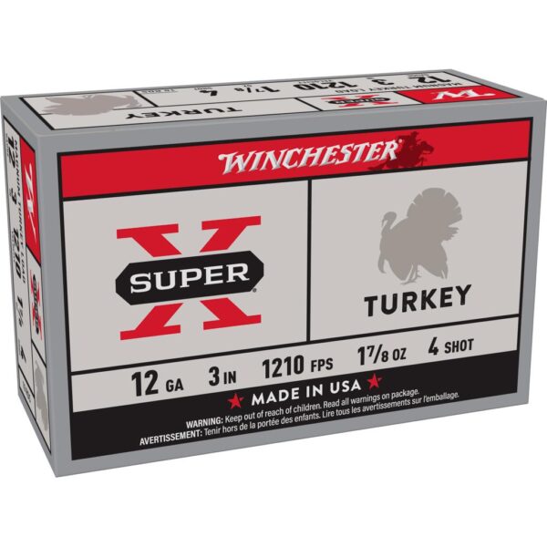 Winchester Super-X Turkey Loads Shotshells 12ga 3" 1-7/8 oz 1210 fps #4 10/ct - Precision Shot Firearms