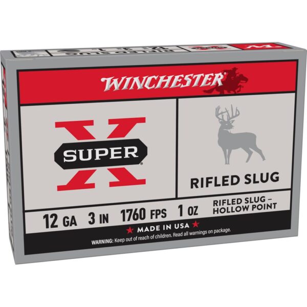 Winchester Super-X Rifled Slug Shotshells 12 ga 3" 1 oz 1760 fps Slug 5/ct - Precision Shot Firearms