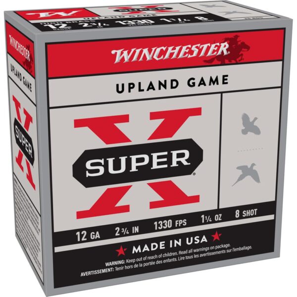 Winchester Super-X High-Brass Shotshells 12 ga 2-3/4" 1-1/4 oz 1330 fps #8 25/ct - Precision Shot Firearms