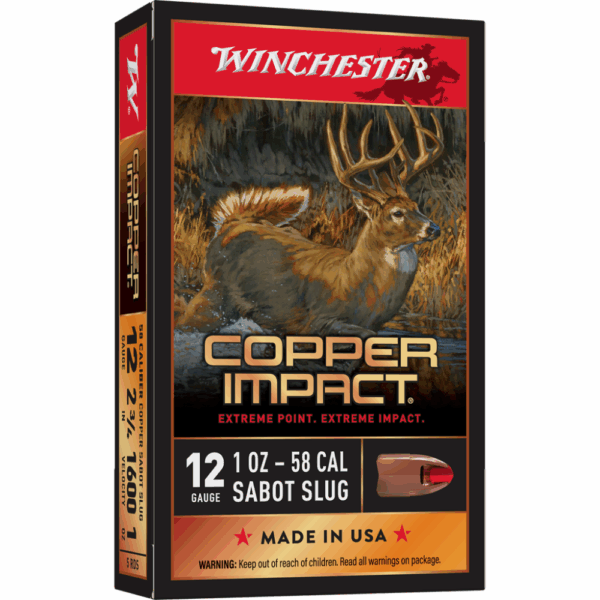Winchester Copper Impact Shotshells 12 ga 2-3/4" 1 oz 1600 fps Slug 5/ct - Precision Shot Firearms