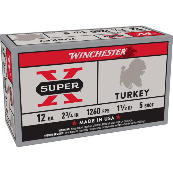 Winchester Super-X Turkey Shotshells 12 ga 2-3/4" 1-1/2 oz 1260 fps #5 10/ct - Precision Shot Firearms