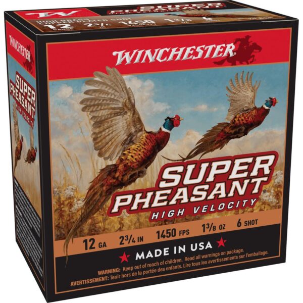Winchester Super-X Super Pheasant Shotshells 12 ga 2-3/4" 1-3/8 oz 1450 fps #6 25/ct - Precision Shot Firearms