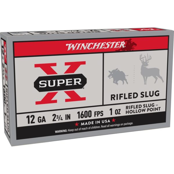 Winchester Super-X Slug Shotshells 12 ga 2-3/4" 1 oz 1600 fps Slug 5/ct - Precision Shot Firearms