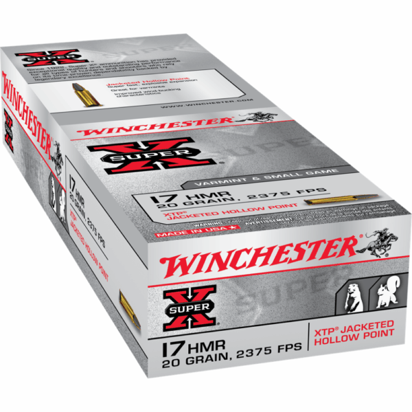 Winchester Super-X Rimfire Ammunition .17 HMR 20 gr. JHP 2375 fps 50/ct - Precision Shot Firearms
