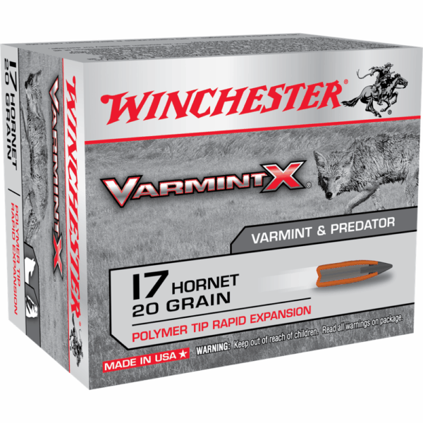 Winchester Varmint X Rifle Ammunition .17 Hornet 20 gr PT 3650 fps 20/ct - Precision Shot Firearms