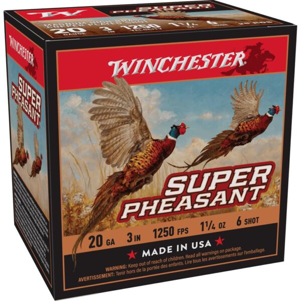 Winchester Super-X Super Pheasant Shotshells 20 ga 3" 1-1/4 oz 1250 fps #6 25/ct - Precision Shot Firearms