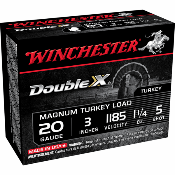 Winchester Supreme Double-X Magnum Turkey Shotshells 20 ga 3" 1-1/4 oz 1185 fps #5 10/ct - Precision Shot Firearms