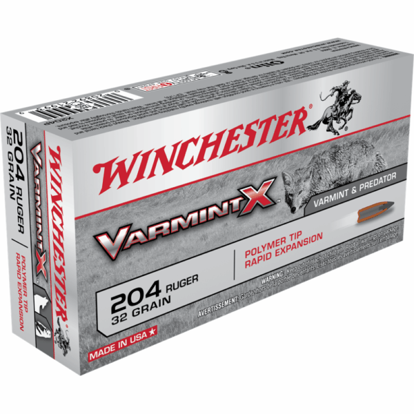 Winchester Varmint X Rifle Ammunition .204 Ruger 32 gr. PT 4000 fps 20/ct - Precision Shot Firearms