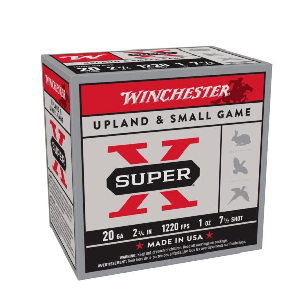 Winchester Super-X High-Brass Shotshells 20 ga 2-3/4" 1 oz 1220 fps #7.5 25/ct - Precision Shot Firearms