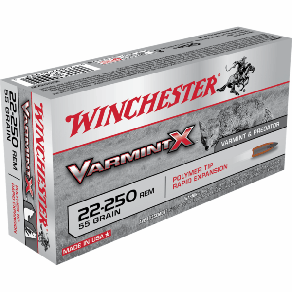 Winchester Varmint X Rifle Ammunition .22-250 Rem 55 gr. PT 3680 fps 20/ct - Precision Shot Firearms