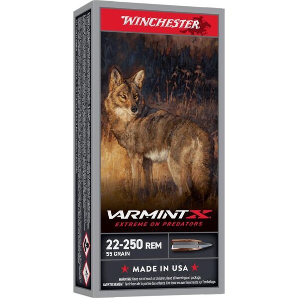 Winchester Varmint XP Extreme Point Rifle Ammunition 22-250 Rem 55gr PT 20/ct - Precision Shot Firearms
