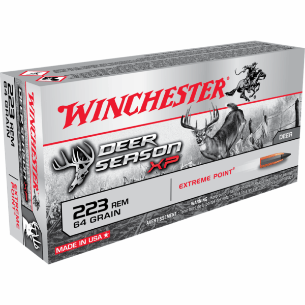 Winchester Deer Season XP Rifle Ammunition .223 Rem 64 gr. PT 3020 fps 20/ct - Precision Shot Firearms