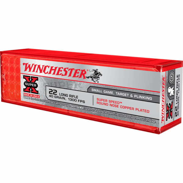 Winchester Super-X Super Speed Rimfire Ammunition .22 LR 40 gr. PS 1300 fps 100/ct - Precision Shot Firearms