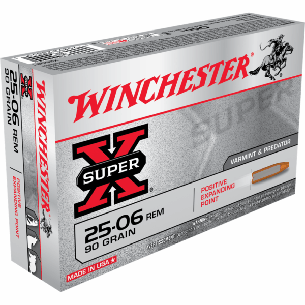 Winchester Super-X Rifle Ammunition .25-06 Rem 90 gr. JHP 3440 fps 20/ct - Precision Shot Firearms