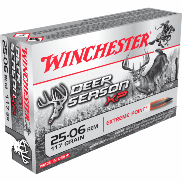 Winchester Deer Season XP Rifle Ammunition .25-06 Rem 117 gr. PT 3100 fps 20/ct - Precision Shot Firearms