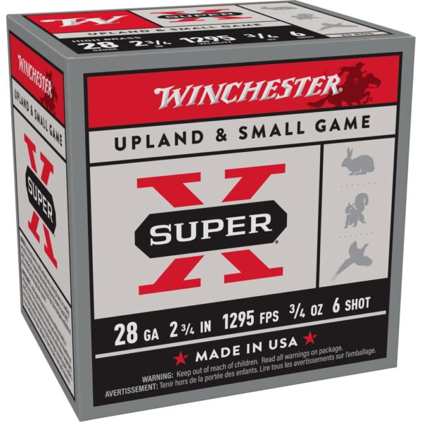 Winchester Super-X High Brass Game Shotshells 28 ga. 2-3/4" 3/4oz 1295 fps #6 25/ct - Precision Shot Firearms