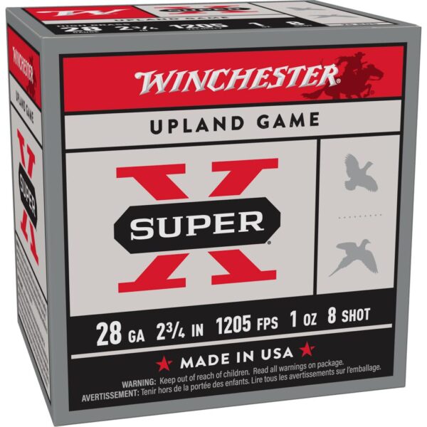 Winchester Super-X Game Shotshells 28 ga 2-3/4" 1 oz 1205 fps #8 25/ct - Precision Shot Firearms