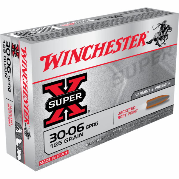 Winchester Super-X Rifle Ammunition .30-06 Sprg 125 gr. PSP 3140 fps 20/ct - Precision Shot Firearms