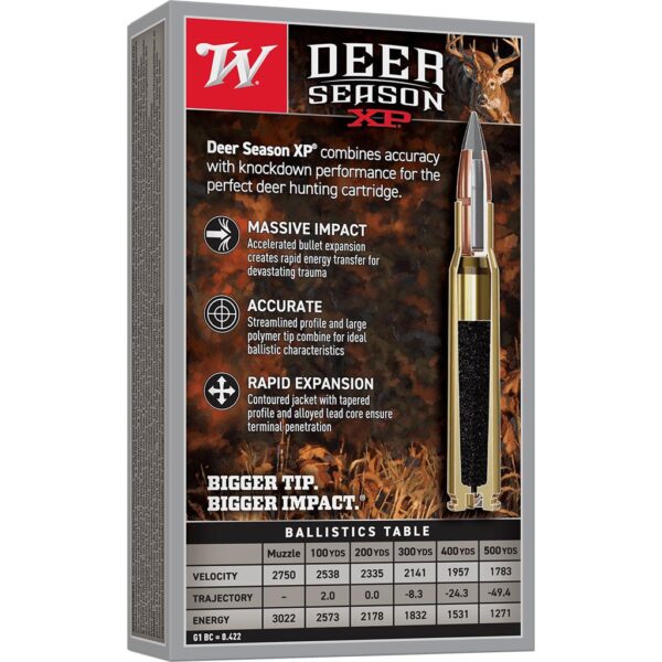 Winchester Deer Season XP Rifle Ammunition .30-06 Sprg 180gr PT 2750 fps 20/ct - Precision Shot Firearms