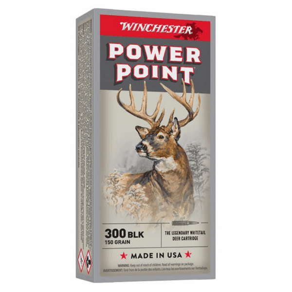 Winchester Power Point Rifle Ammunition .300 Blackout 150 gr. JSP 1890 fps 20/ct - Precision Shot Firearms