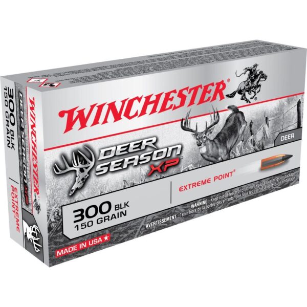 Winchester Deer Season XP Rifle Ammunition .300 AAC Blackout 150 gr PT 1900 fps 20/ct - Precision Shot Firearms
