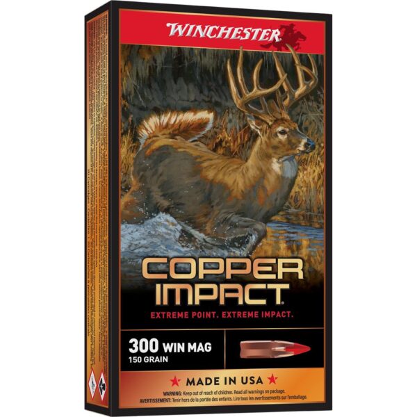 Winchester Copper Impact Rifle Ammunition 300 Win Mag 150 gr. BT 3260 fps 20/ct - Precision Shot Firearms