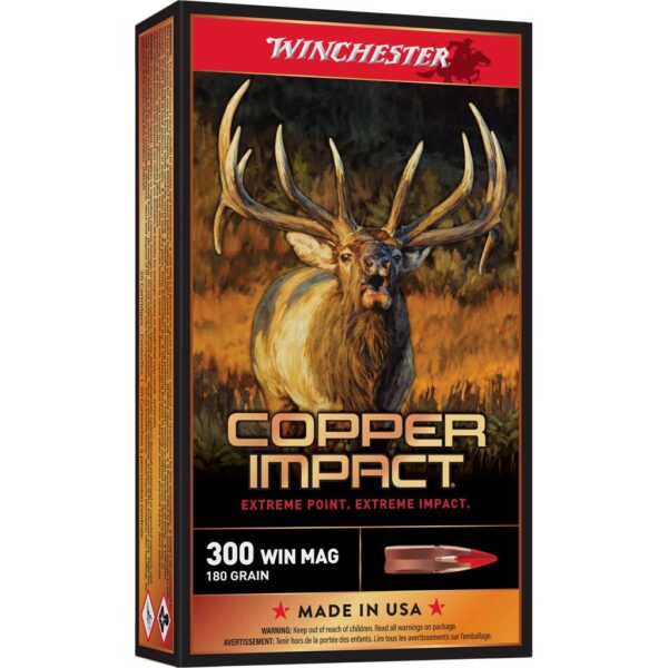 Winchester Copper Impact Rifle Ammunition 300 WSM 180 gr. BT 2900 fps 20/ct - Precision Shot Firearms