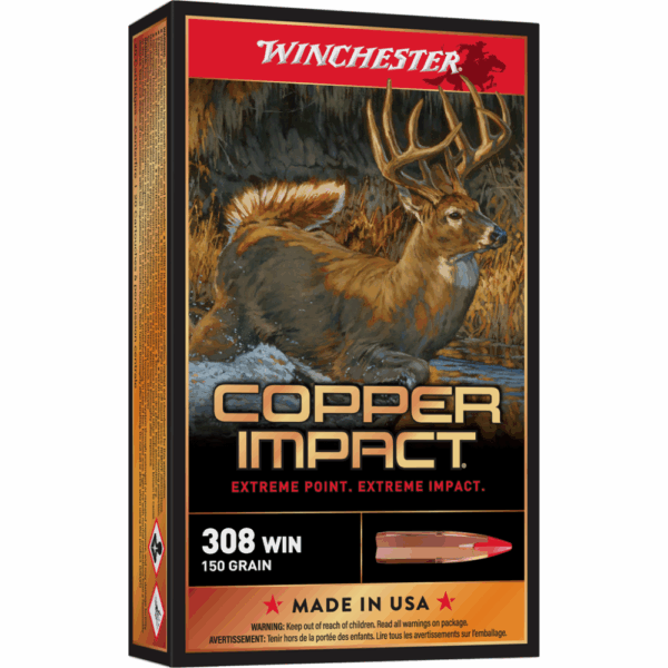 Winchester Copper Impact Rifle Ammunition 308 Win 150 gr. BT 2810 fps 20/ct - Precision Shot Firearms