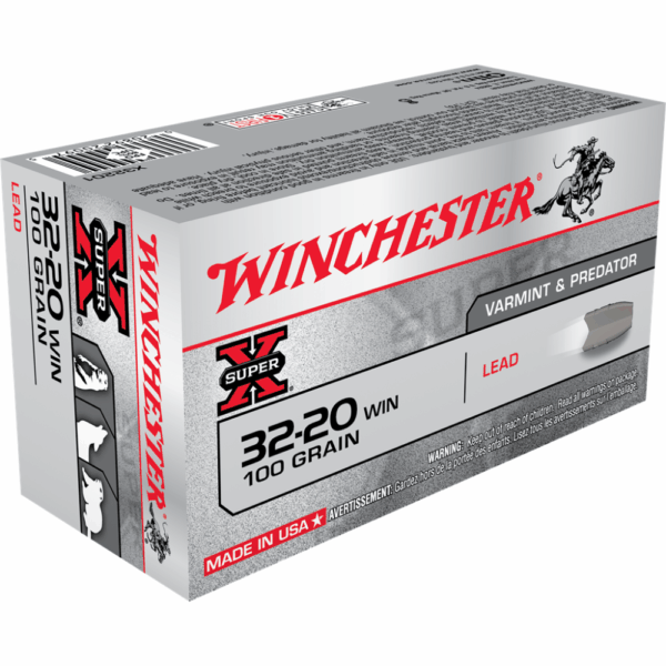 Winchester Super-X Rifle Ammunition .32-20 Win 100 gr. LFN 1210 fps 50/ct - Precision Shot Firearms