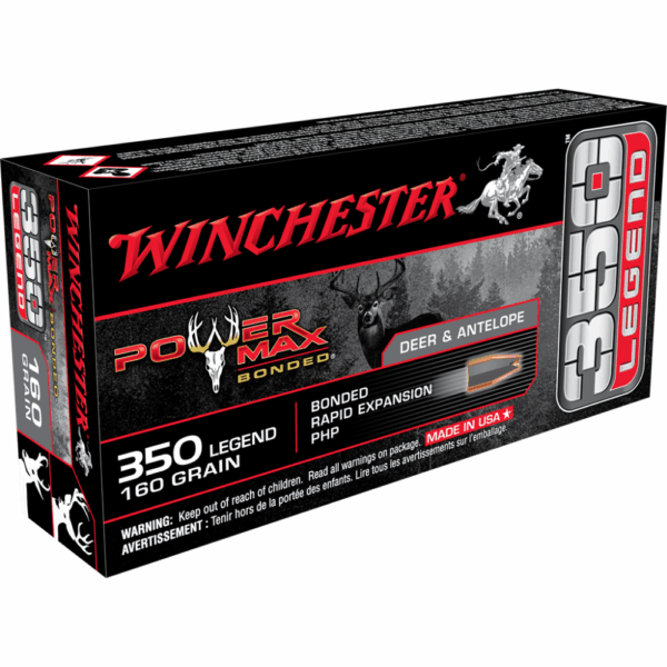 Winchester Power Max Rifle Ammunition .350 Legend 160 gr. PHP 2225 fps 20/ct - Precision Shot Firearms