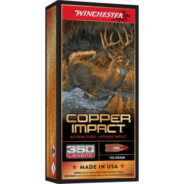 Winchester Copper Impact Rifle Ammunition 350 Legend 150 gr. BT 2260 fps 20/ct - Precision Shot Firearms