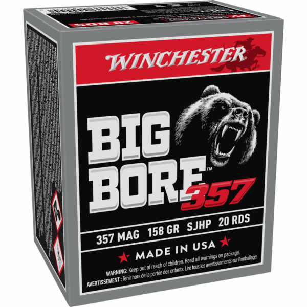 Winchester Big Bore Handgun Ammunition .357 Mag 158 gr. JHP 1460 fps 20/ct - Precision Shot Firearms