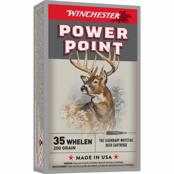 Winchester Power Point Rifle Ammunition .35 Whelen 200 gr. SP 2800 fps 20/ct - Precision Shot Firearms