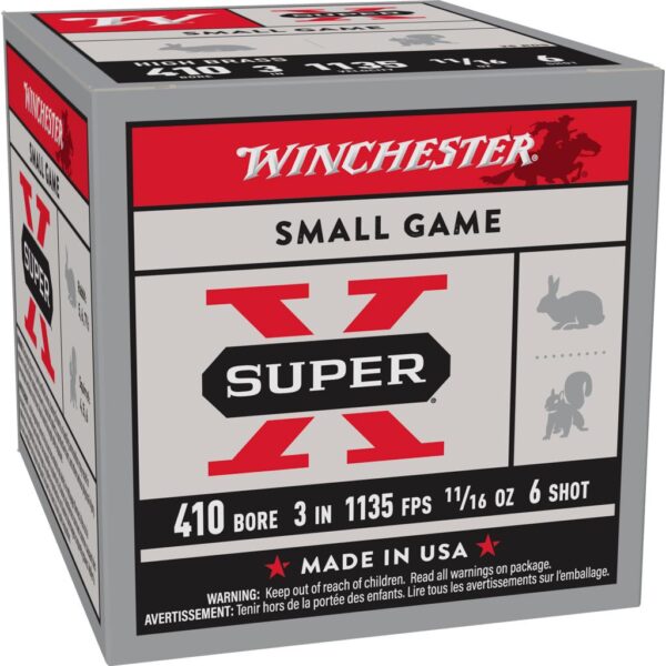 Winchester Super-X High-Brass Shotshells .410 ga 3" 11/16 oz 1135 fps #6 25/ct - Precision Shot Firearms