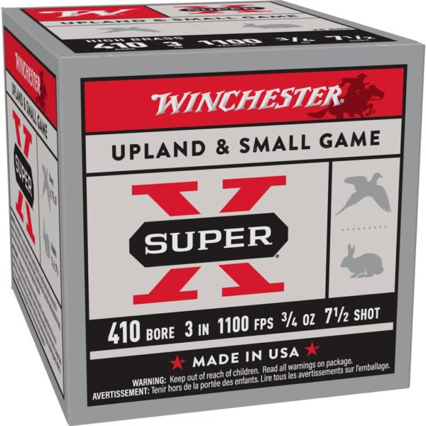 Winchester Super-X High-Brass Shotshells .410 ga 3" 3-3/4 oz 1100 fps #7.5 25/ct - Precision Shot Firearms