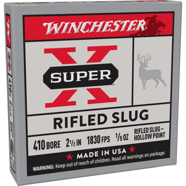 Winchester Super-X Rifled Slug Shotshells .410 ga 2-1/2" 1/5 oz 1830 fps Slug 5/ct - Precision Shot Firearms
