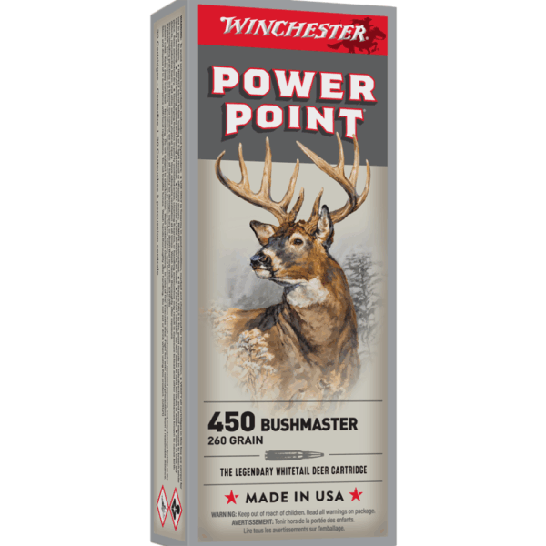 Winchester Super-X Rifle Ammunition .450 Bushmaster 260 gr. SP 2110 fps 20/ct - Precision Shot Firearms