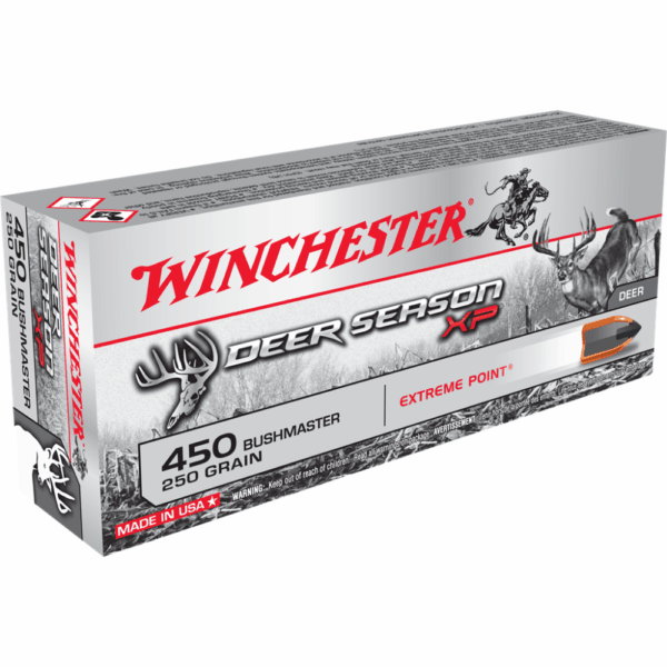 Winchester Deer Season XP Rifle Ammunition .450 Bushmaster 250 gr. PT 2200 fps 20/ct - Precision Shot Firearms