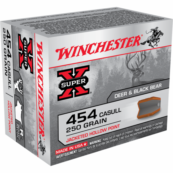 Winchester Super-X Handgun Ammunition .454 Casull 250 gr. JHP 1300 fps 20/ct - Precision Shot Firearms