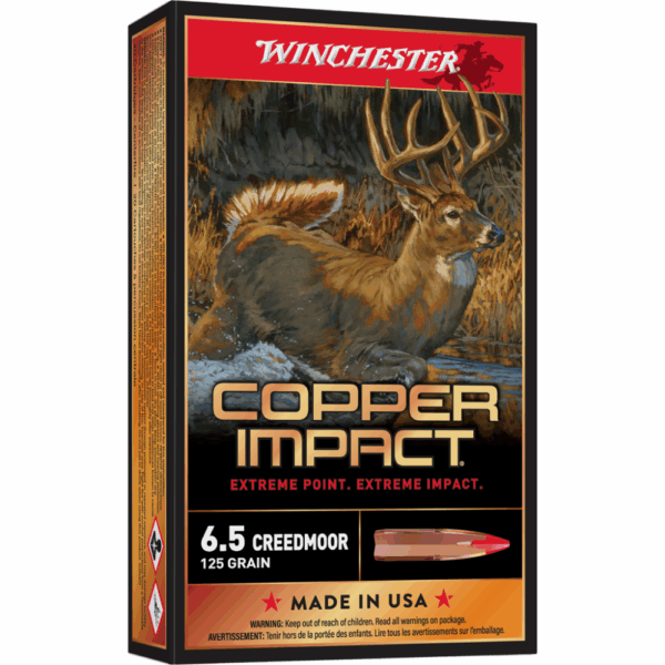 Winchester Copper Impact Rifle Ammunition 6.5 Creedmoor 125 gr. BT 2850 fps 20/ct - Precision Shot Firearms