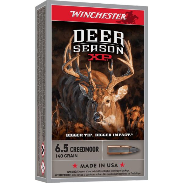 Winchester Deer Season XP Rifle Ammunition 6.5 Creedmoor 140gr PT 2900 fps 2650 fps 20/ct - Precision Shot Firearms