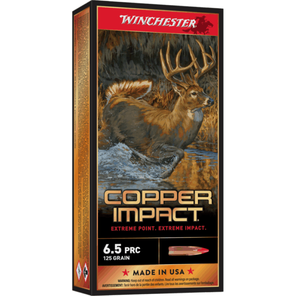 Winchester Copper Impact Rifle Ammunition 6.5 PRC 125 gr. BT 3100 fps 20/ct - Precision Shot Firearms