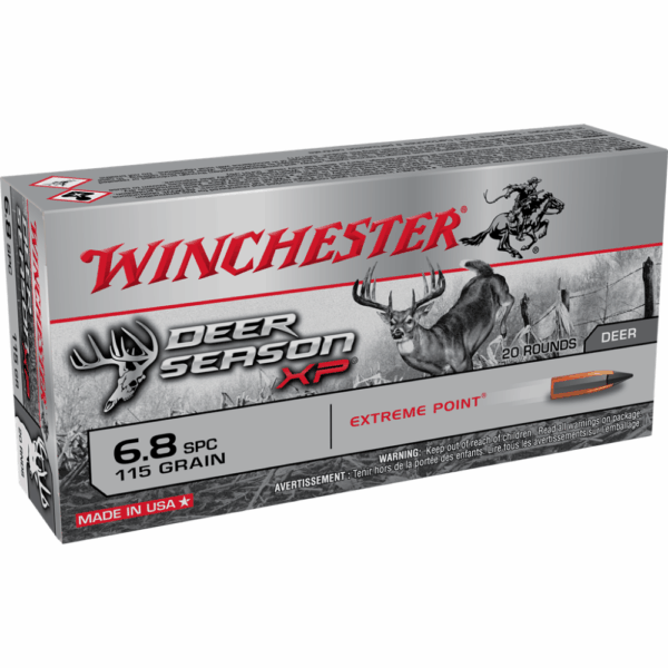 Winchester Deer Season XP 6.8 SPC 115 gr. PT 2625 fps 20/ct - Precision Shot Firearms