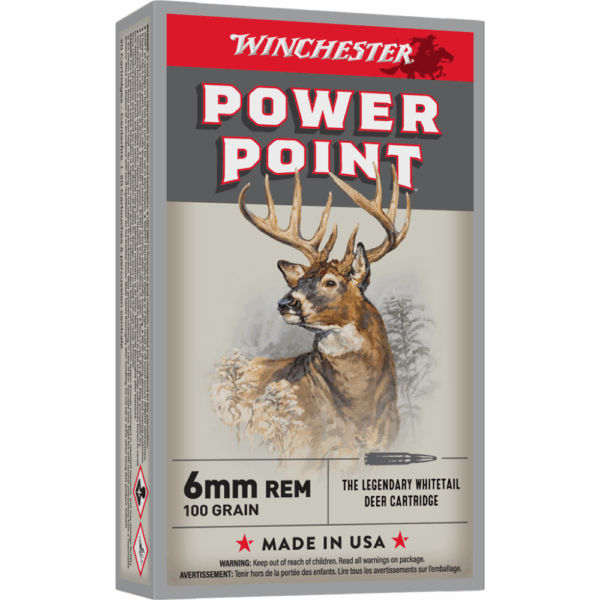 Winchester Super-X Power Point Rifle Ammunition 6mm Rem 100 gr. PSP 3100 fps 20/ct - Precision Shot Firearms