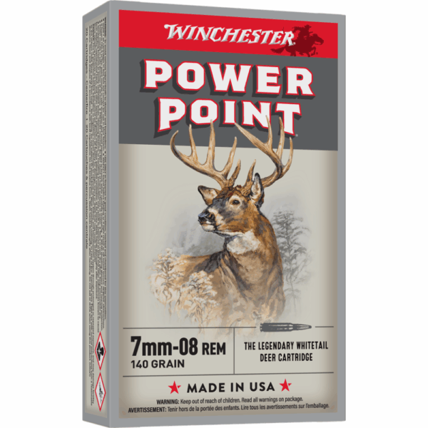 Winchester Super-X Power Point Rifle Ammunition 7mm-08 Rem 140 gr. PSP 2800 fps 20/ct - Precision Shot Firearms